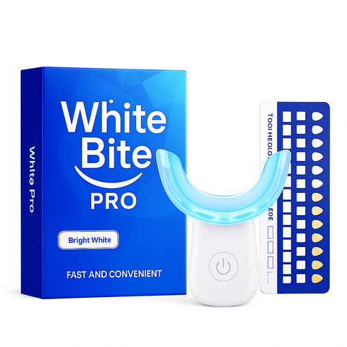White Bite Pro™ LED Whitening Light – 16x Blue LEDs, Rechargeable & Timer-Controlled