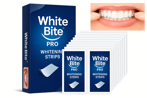 White Bite Pro™ Deep Clean Whitening Strips – 21 Treatments, Enamel-Safe, No Sensitivity